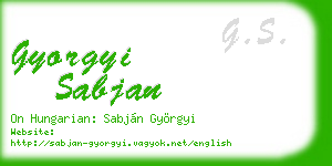 gyorgyi sabjan business card